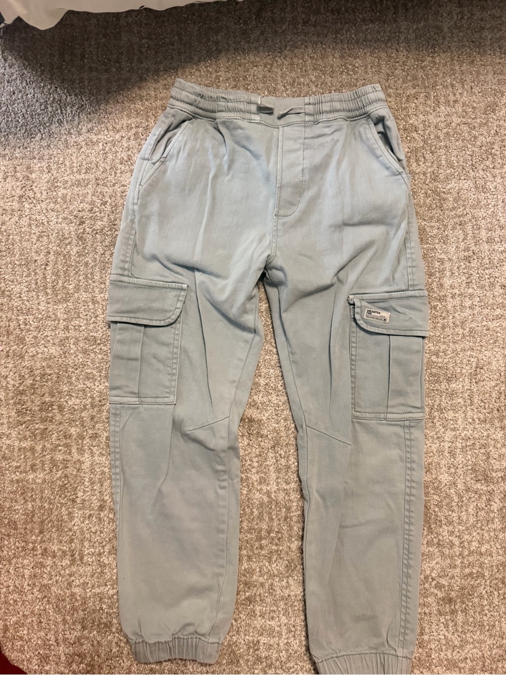 Boys Zara Light Blue Cargo Jogger Pants